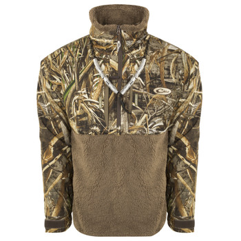 DRAKE MST Guardian Flex Sherpa Fleece Eqwader 1/4 Zip Realtree Max-5 Jacket (DW7325-015)