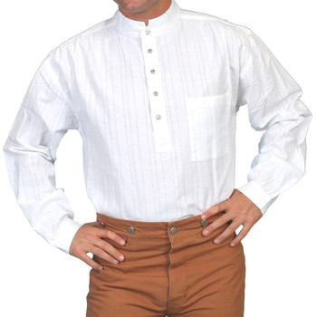 SCULLY Mens RangeWear White Long Sleeve Shirt (RW015-WHT)