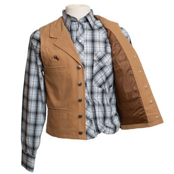 WYOMING TRADERS Men's Bronco Tall Canvas Vest (VC)