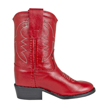 OLD WEST Girl's (Toddler) Round Toe Red Western Boots (3116)