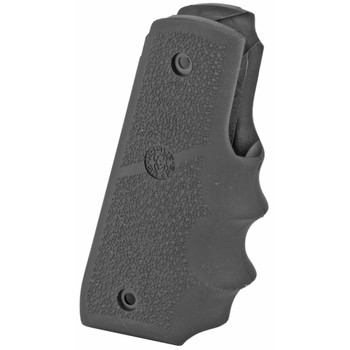 Ruger MK IV 22/45: OverMolded Black Rubber Grip with Finger Grooves