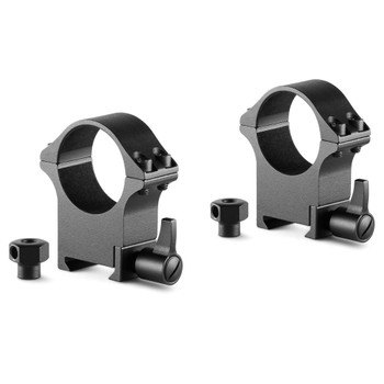 HAWKE Professional Steel 2-Piece Weaver 30mm High Black Scope Rings (23107)