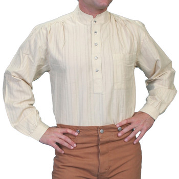 SCULLY Mens RangeWear Natural Long Sleeve Shirt (RW015-NAT)