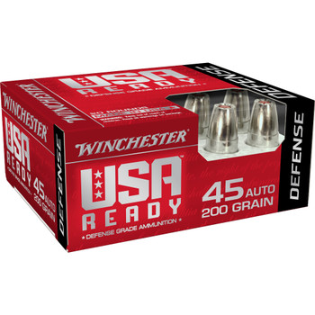 WINCHESTER AMMO USA Ready 45 Auto  HEX-VENT HP 200Gr 20rd Handgun Ammo (RED45HP)