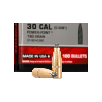 WINCHESTER AMMO Components 308 WIN 180Gr 100rd Power-Point Rifle Bullets (WB308P180X)