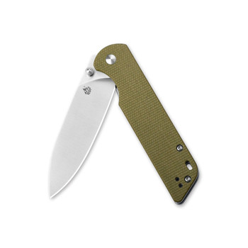 QSP Parrot Light Green Micarta Copper Washer Pocket Knife (QS102-G-Parrot)