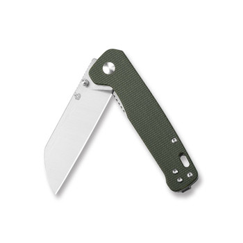 QSP Penguin Green Micarta Copper Washer Pocket Knife (QS130-C-Penguin)
