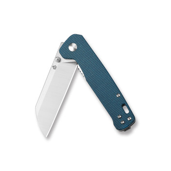 QSP Penguin Blue Micarta Copper Washer Pocket Knife (QS130-H-Penguin)