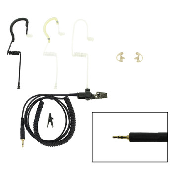 EAR HUGGER SAFETY Eartube Listen-Only Earpiece with Motorola 3.5mm Threaded Plug and Long Cable (EH-EPT-1006)