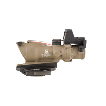 TRIJICON ACOG 4x32 ECOS Dual Illuminated Red Crosshair 5.56 Cerakote FDE Riflescope with LED 3.25 MOA RMR Red Dot Sight (TA31-D-100553)