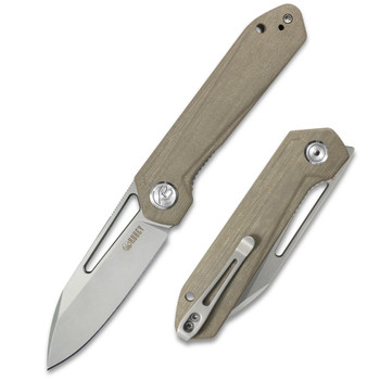 KUBEY Royal Linerlock Tan Folding Knife (KUB321D)