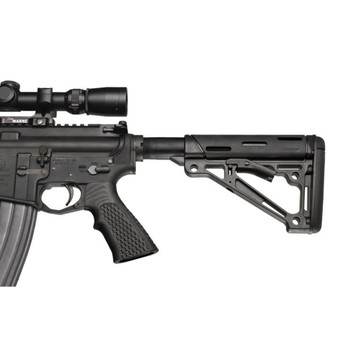 HOGUE AR-15/M-16 Chain Link G10 Solid Black Grip (15129)