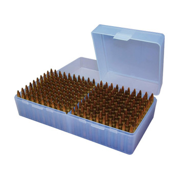 MTM 200 Round 223 204 Ruger 6x47 Clear Blue Flip-Top Ammo Box (RS200-24)
