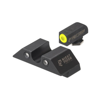 NIGHT FISION Glock 17/19/34 Yellow Front Ring U-Notch Black Rear Rings Night Sight Set (GLK-001-007-YGZG)