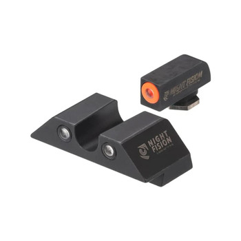NIGHT FISION Glock 42/43/43X Orange Front Ring U-Notch Black Rear Rings Night Sight Set (GLK-003-007-OGZG)