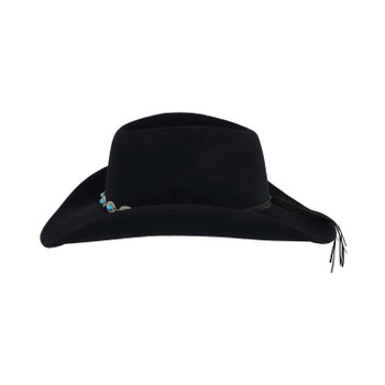 OUTBACK TRADING Silverton Black Wool Hat (1346-BLK)
