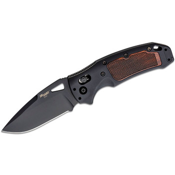 HOGUE Sig K320 AXG Classic 3.5in ABLE Lock Drop Point Anodize Heritage Walnut Wood Insert Folding Knife (36377)