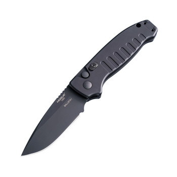 HOGUE Ballista-I 3.5in Drop Point Cerakote Matte Black Auto Folding Knife (64130)