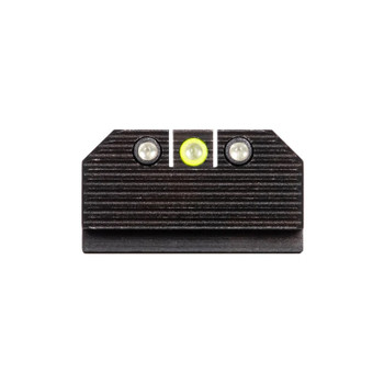 NIGHT FISION Optics Ready Stealth For Glock 17/19/34 With RMR/ 507c/ 508t Yellow Front Ring / Black Rear Rings Night Sight Set (GLK-001-290-313-YGZG)