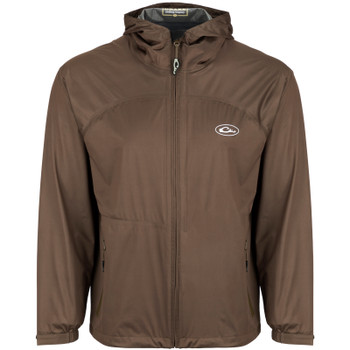 DRAKE Tempest Ultralight Packable Brown Rain Jacket (DS2500-BRN)