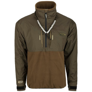 DRAKE MST Guardian Flex Eqwader 1/4 Zip Green Timber Fleece Jacket (DW7370-GTB)