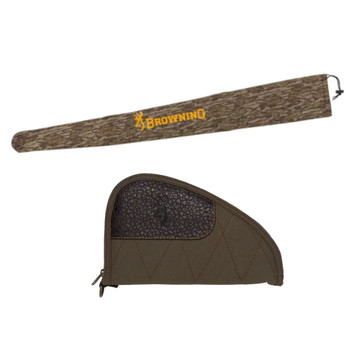 BROWNING Mossy Oak Bottomland Neoprene Gun Cover with BROWNING Laredo 11in Pistol Rug