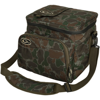 DRAKE 18-Can Soft-Sided Insulated Old School Green Cooler (DA1100-037)