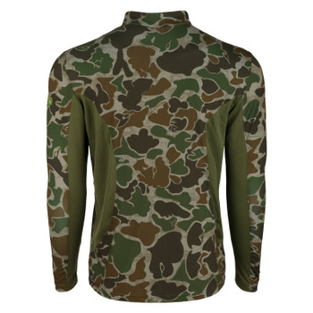 DRAKE Men's Lighweight Performance 1/4 Zip Old School Green Long Sleeve Shirt (DNT1014-037)