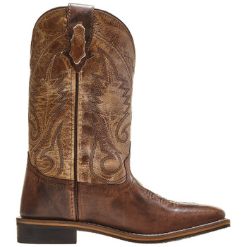 SMOKY MOUNTAIN BOOTS Women's Creekland Brown Wax/Brown Marble Leather Cowboy Boots (6224)