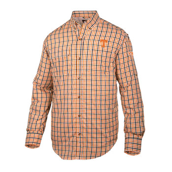 DRAKE Tennessee Gingham Plaid Orange/Gray Wingshooter's Long Sleeve Shirt (SD-TEN-2201-OGY)