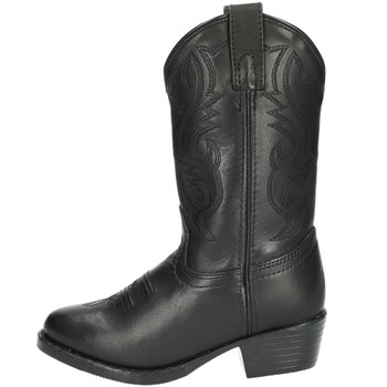 SMOKY MOUNTAIN BOOTS Kid's Denver Black Leather Western Boots (3032)