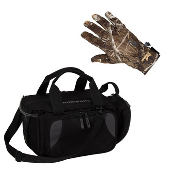 BROWNING Crossfire 18in Black Range Bag and BROWNING Riser-FM XL Realtree Edge Gloves