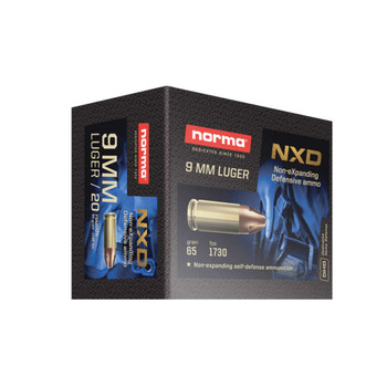 NORMA USA 9mm 65gr NXD 20rd Self-Defense Ammo (611140020)