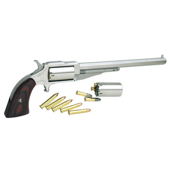 NORTH AMERICAN ARMS 1860 Series Hogleg .22 Mag 6in 5rd Stainless Steel Revolver with Rosewood Boot Grip (NAA-1860-6C)