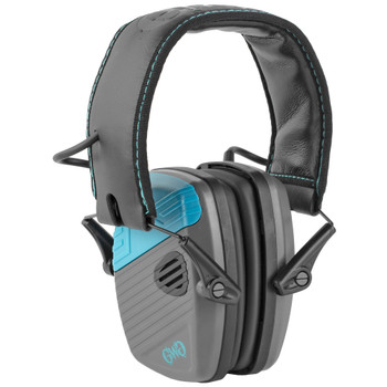 ALLEN COMPANY Girls With Guns Shield Low-Profile Electronic Earmuffs, One Size Fits Most, 24 dB, Gray/Teal/Black (2348)