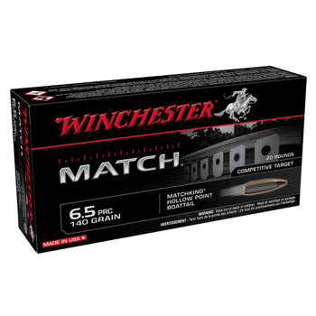 WINCHESTER AMMO Match 6.5 PRC 140gr MatchKing BTHP 20rd/Box Rifle Ammo (S65PM)