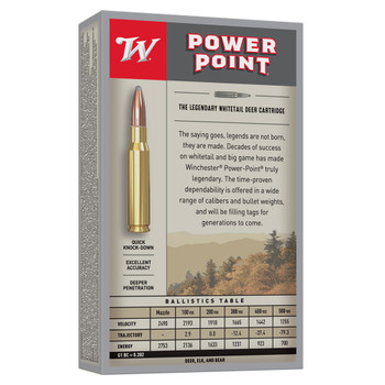 WINCHESTER AMMO Power-Point .358 Winchester 200gr PP 20rd/Box Rifle Ammo (X3582)