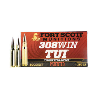 FORT SCOTT MUNITIONS .308 Win TUI 150Gr SCS 20rd Box Ammo (308-150-SCV2)