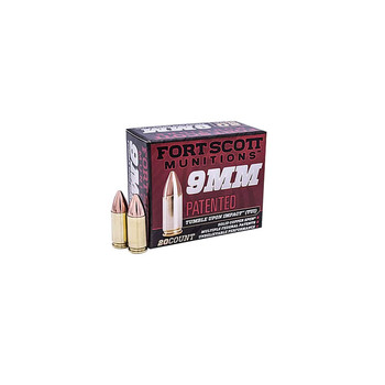FORT SCOTT MUNITIONS 9mm TUI 80Gr SCS 20rd Box Ammo (9MM-080-SCV)