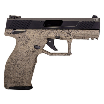 TAURUS TX22 .22LR 4.1in 2x 16rd Mags Manual Safety FDE Splatter/Black Pistol (1-TX22141SP3)