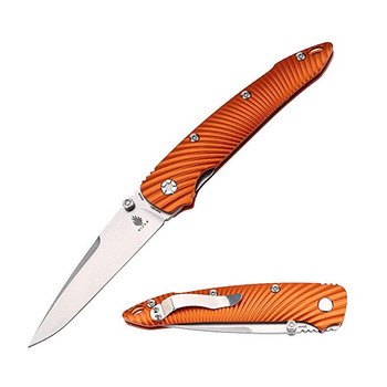 KIZER CUTLERY Silver 3.54in Drop Point Folding Knife (Ki4419A1)