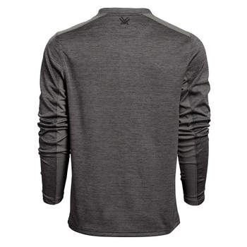 VORTEX Men's Northern Heights Henley Grey Heather LS Shirt (220-19-GHT)