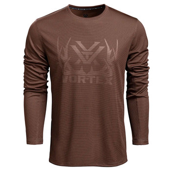 VORTEX Men's Full-Tine Performance Grid Morel T-Shirt (222-61-MOR)