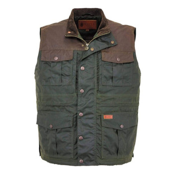 OUTBACK TRADING Men's Brant Dark Olive Vest (29715-DOL)