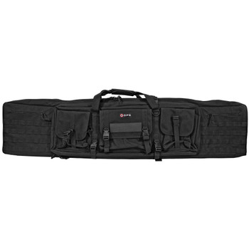 GPS Tactical Double Rifle Case, Black, 55", 600 Denier Polyester GPS-DRC55