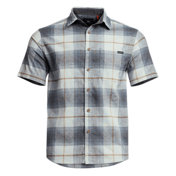 SITKA Ambary Short Sleeve Blue Haze Ambary Plaid Shirt (600219-BLHZP)