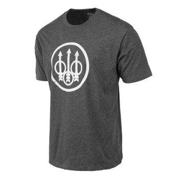 BERETTA Men's Trident Logo Heather Charcoal Short Sleeve T-Shirt (TS228T1890089U)