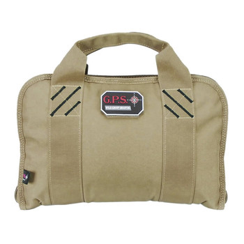 G*OUTDOORS Double Pistol Tan Case with Mag Storage and Dump Cup (GPS-1308PCT)
