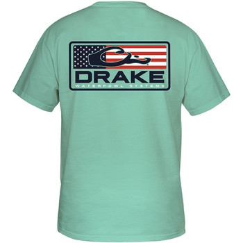 DRAKE Men's Patriotic Bar Beach Glass SS Tee (DT9280-BCG)