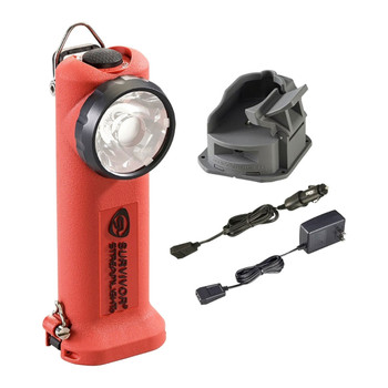 STREAMLIGHT Survivor 175 Lumens With Charger/Holder And 120V AC And 12V DC Cords Orange Flashlight (90503)